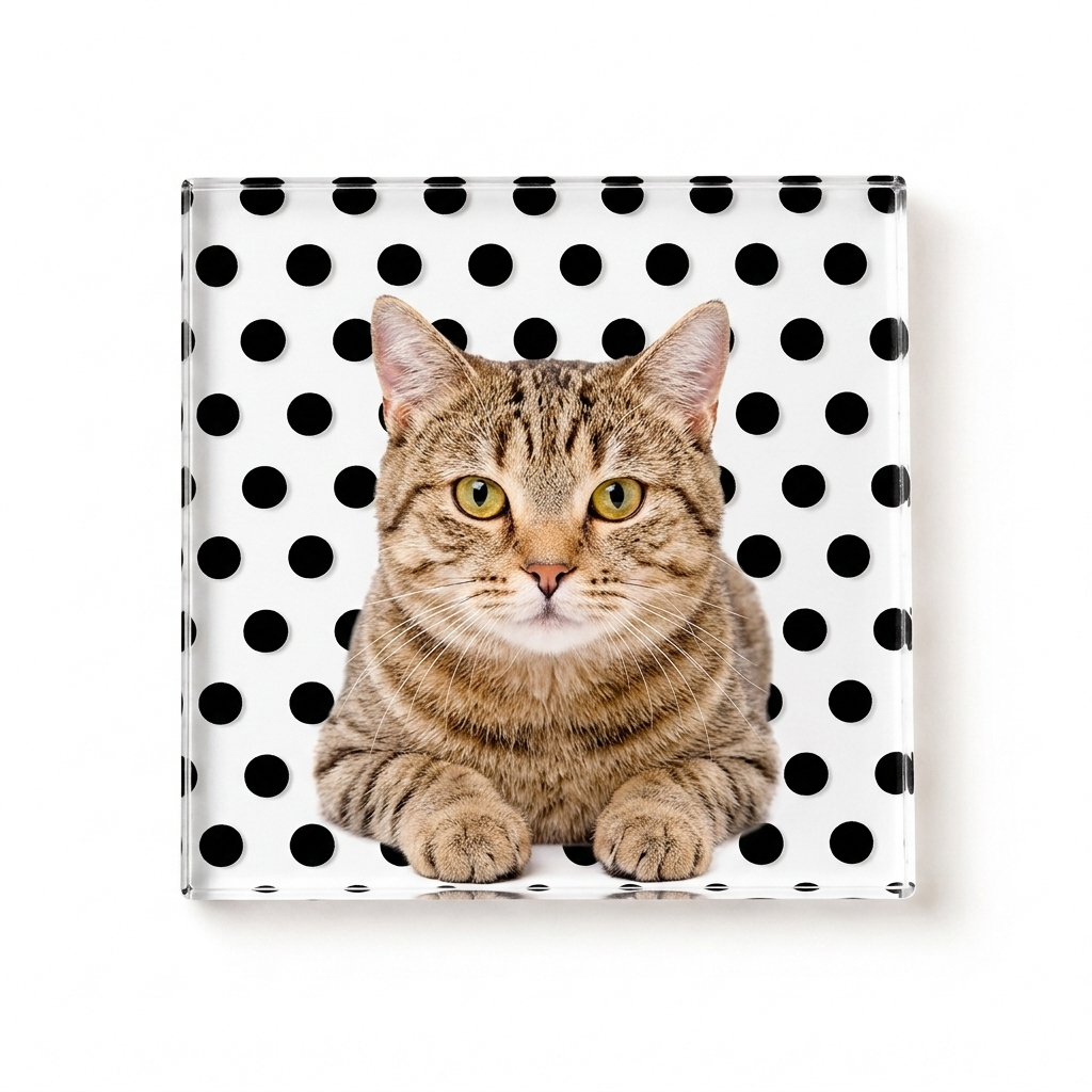 Pet Coaster with Polka Dots