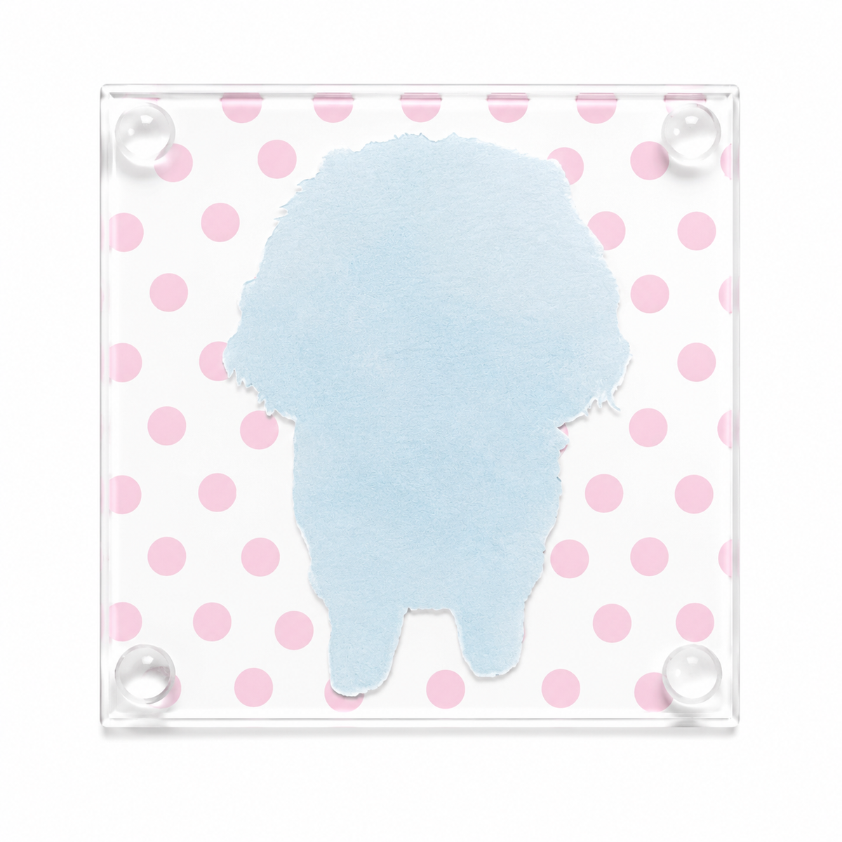 Pet Coaster with Polka Dots