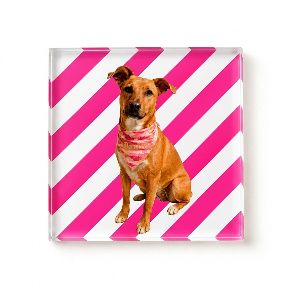 Pet Coaster with Stripes